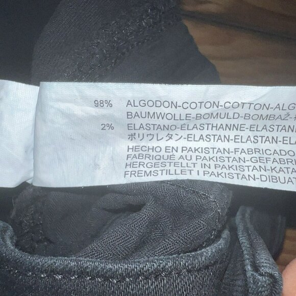 Zara Man Moto Jeans Mens Size 32x32 Black Distressed Tapered Leg Stretch - Picture 8 of 9